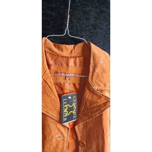 Vintage Women's size medium suede leather Jennyfer.J jacket nwt - Picture 5 of 5